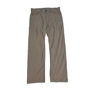 PrAna Brion Slim‎ Fit Chino Pants Stretch Brown Hiking Outdoors Men's 35x30